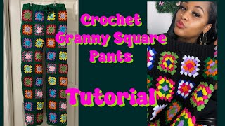 Trendy Crochet Granny Square Pants Tutorial