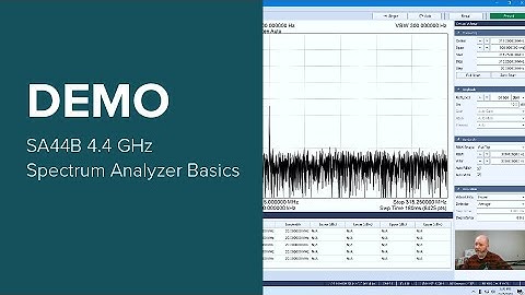 SA44B 4.4 GHz Spectrum Analyzer Basics #1