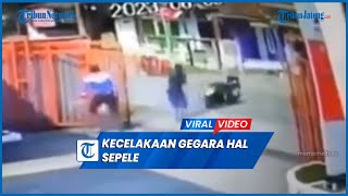 Detik-Detik Kecelakaan Pemotor Gegara Gas Motor dipegang Kondisi Tinggi Terekam CCTV