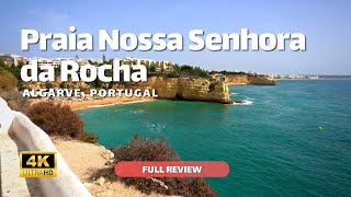 Nossa Senhora da Rocha beach in Algarve  – Portugal – 4K beach walk