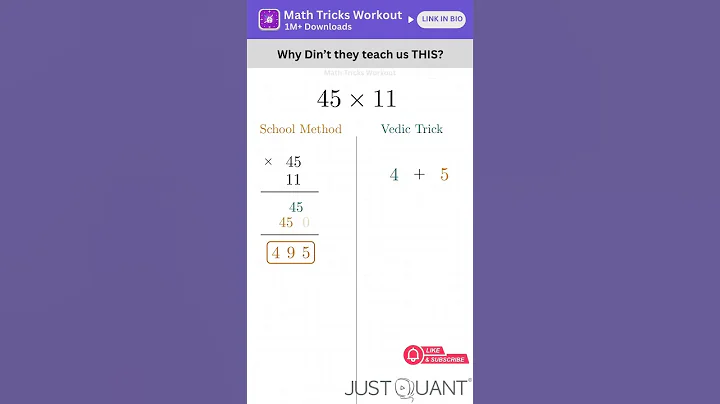 Vedic Math Tricks - Multiply by 11 Instantly - Fast Math Trick - Mental Maths #mathtricks