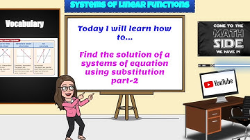 Solving systems with substitution part 2