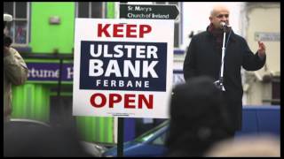 Keep Ulster Bank Ferbane Open - Protest In Athlone