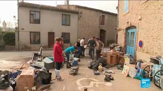 French President Macron visits Aude region after floods kill 14