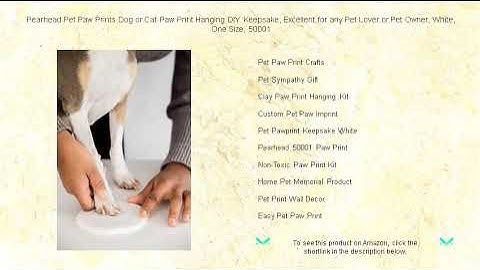 Pearhead Pet Paw Prints Dog or Cat Paw Print Hanging DIY Keepsake, Excellent for any Pet Lover or Pe