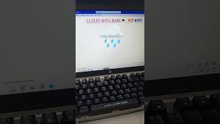 Cloud with Rain MsWord Shortcut Tricks 🌧️#shorts #msword #tricks #education #computertips #asmr #pc