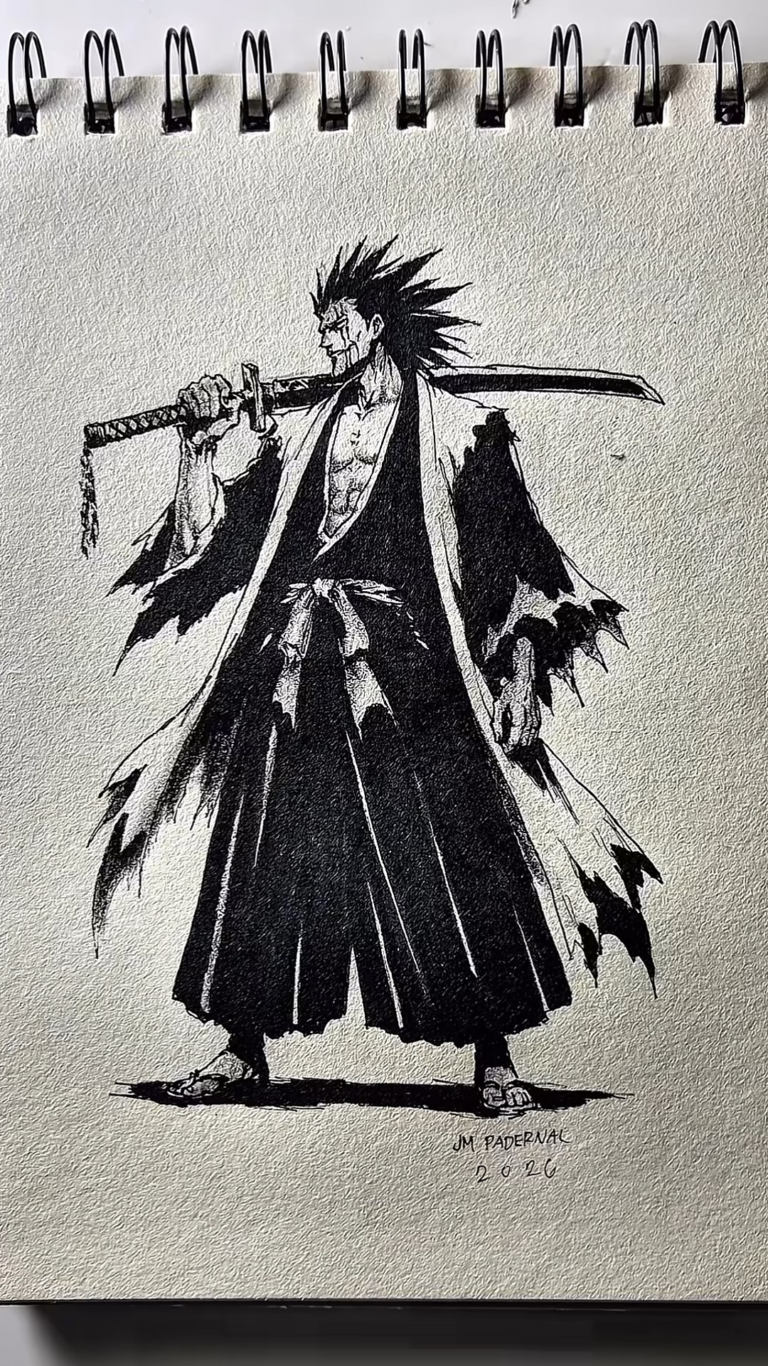 Kenpachi Zaraki commission drawing ✍️ #art #drawing #sketch