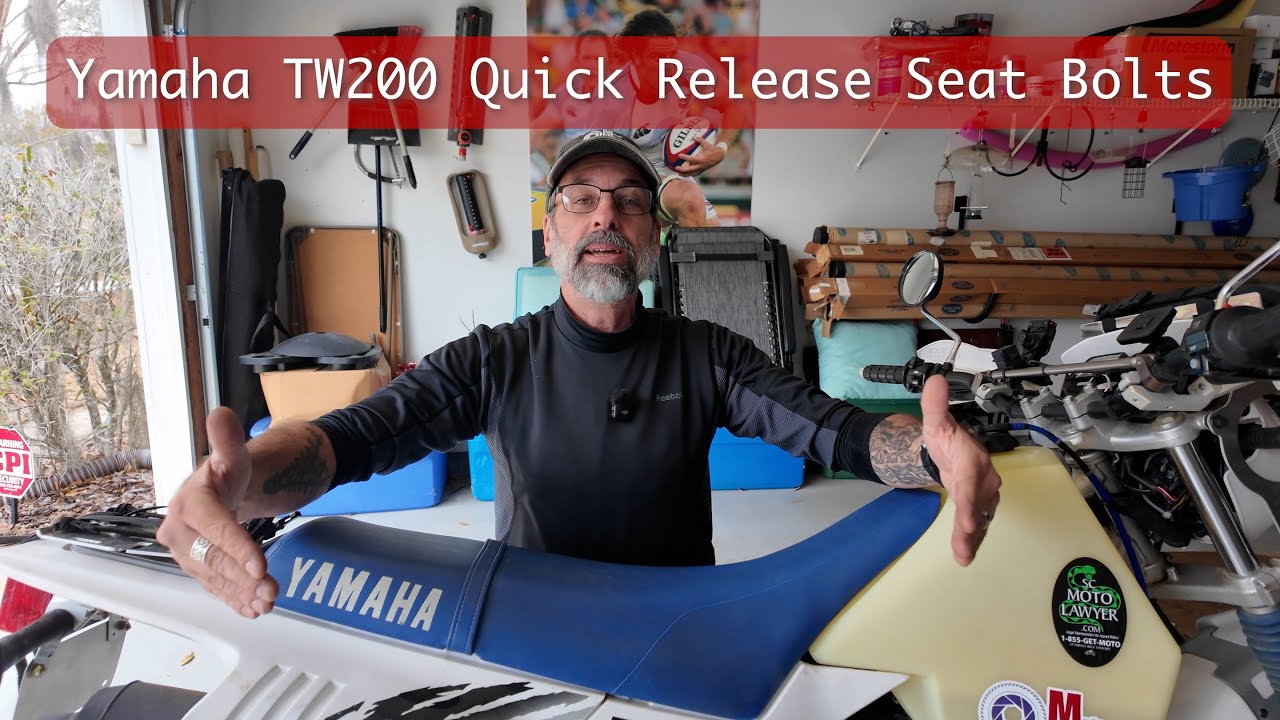 Yamaha TW200 Quick Release Seat Bolts - YouTube