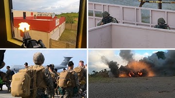 U.S. Marines with M240B Machine Gun Live Fire Exercise