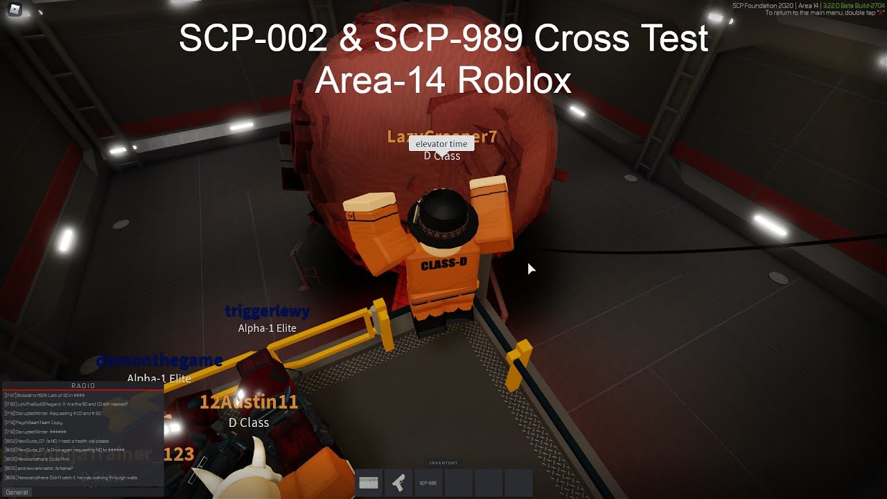 Area 14 Scp 989 Scp 002 Cross Test Roblox Youtube - scpf facility site 002 roblox