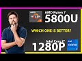 Amd ryzen 7 5800u vs intel core i7 1280p technical comparison