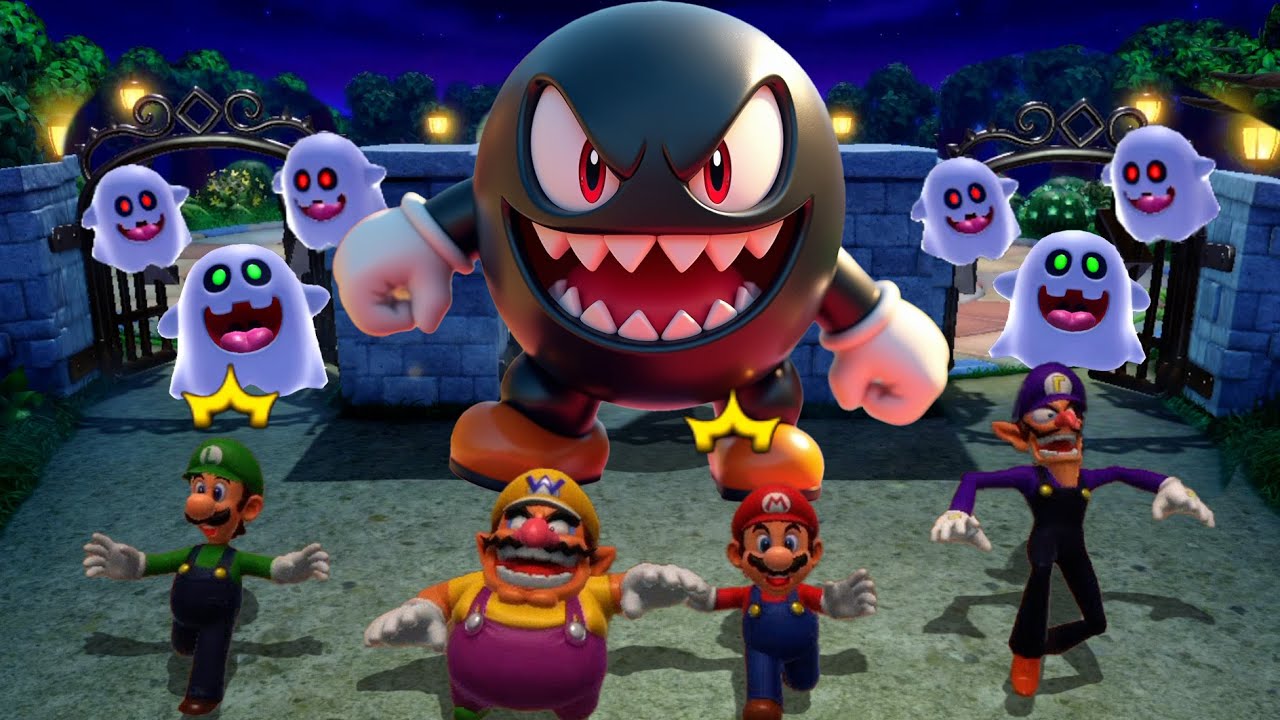 Super Mario Party Jamboree - MarioChallenge  Minigame  Vs Luigi Vs Wario Vs Waluigi