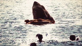 Jaws 1975 deleted scene photos colorised