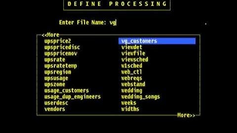 FilePro - Chapter 5 - Define Processing Quickstart, rcabe