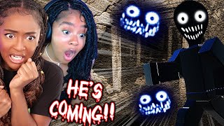 HE"S BACK!! And we need to HIDE!! | Roblox The Intruder [Mineshaft] /w @envmai