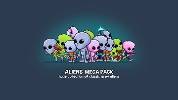 Animated alien game sprite character mega pack