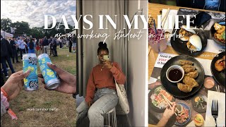 VLOG: SUMMER DAYS IN MY LIFE AS A WORKING INTERNATIONAL STUDENT IN London | Work event, dinner, ...