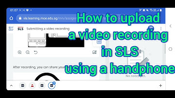 How to submit a video recording through SLS