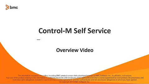 Control-M Self Service Overview