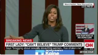 Michelle Obama Slams Donald Trump & His Sexual Assault Allegations in Powerful Speech Watch Now