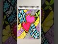 Simple Heart Zendoodle Idea for Calming and Relaxation #artforbeginners