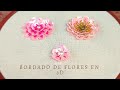 Cómo bordar flores con lentejuelas y  chaquiras en 3D/bordado a mano.