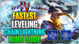 Season 1 Best Leveling Chain Lightning Sorcerer Build Guide | Diablo 4
