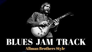 Video thumbnail of "Blues Guitar Backing Jam Track // Allman Brothers Style (D)"