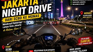 Jakarta Night Drive 4K | Dari SCBD ke Monas, Menikmati Gemerlap Lampu Kota Jakarta
