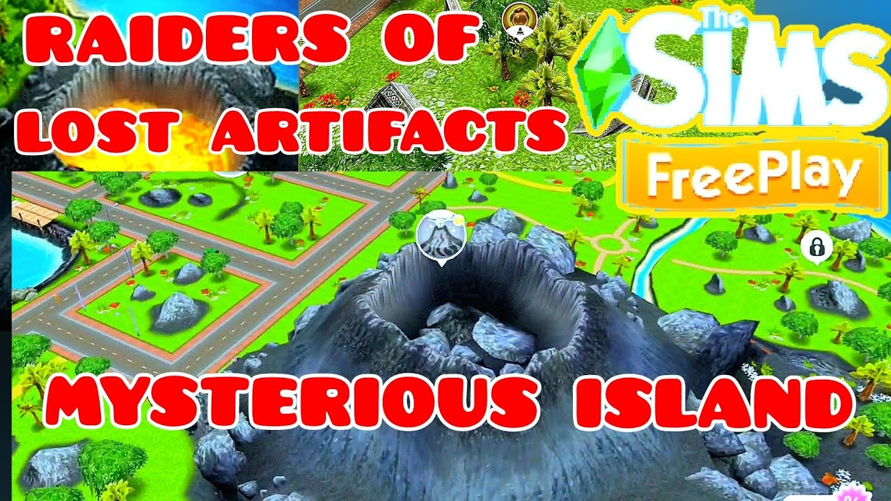 The Sims FreePlay Mysterious Island + Raiders Of Lost Artifacts Quest