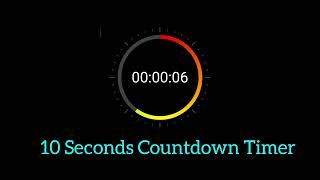 10 Seconds Countdown Timer with clock ticking sound and Finish Bell 🔔