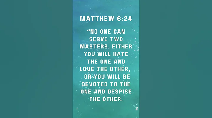 We Cannot Serve Two Masters! #bibleverse #motivation #shorts
