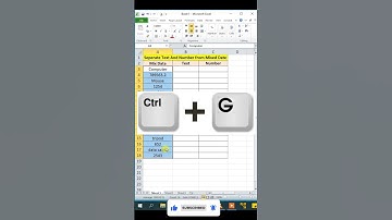 #shorts - Seperate Text And Number from Mixed Date Using Go To Special #excelshorts #excel2022 #ytin