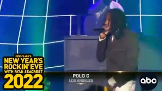 Polo G  -  Smooth Chriminal (Live From ABC's Dick Clark's New Year's Rockin' Eve 2022 LIVE IN LA)