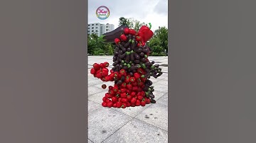 Create humanoid fruit and vegetable characters🥭🍆🍊 that can stand up, walk and collide...