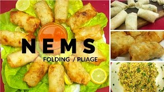 Pliage des nem | Folding nem sheets | Cuisine Malagasy & Vietnamienne