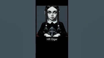 I asked ai to paint Wednesday Addams in the style of different artists