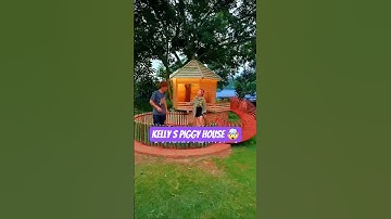 Kelly Made A Piggy House 🤯mini wood toy- woodworking art skill/wood hand #shorts