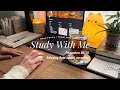 2hr study with me  pomodoro 5010 relaxing rain sounds no music timer  alarm  real time