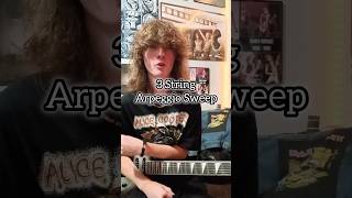 3 String Arpeggio Sweeps! 🤘 #guitar #metal #tutorial #lesson #rock #80s #arpeggios #70s #shorts