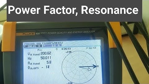 Power factor (cos §), Resonance