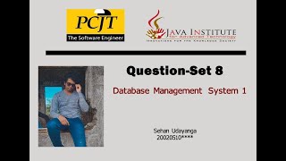 Question Set 08 | Database Management System | Java Institute