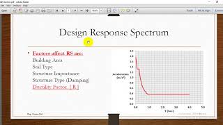 ETABS - Earthquake loads (Equivalent Static and Response spectrum Methods)