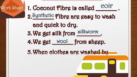 Worksheet of clothes class 2 EVS