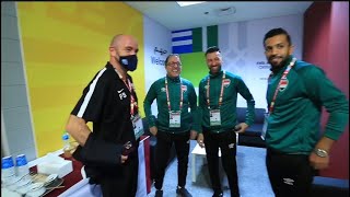 شاهد/ كواليس المؤتمر الصحفي لمدرب المنتخب الوطني بتروفيتش واللاعب مصطفى ناظم.