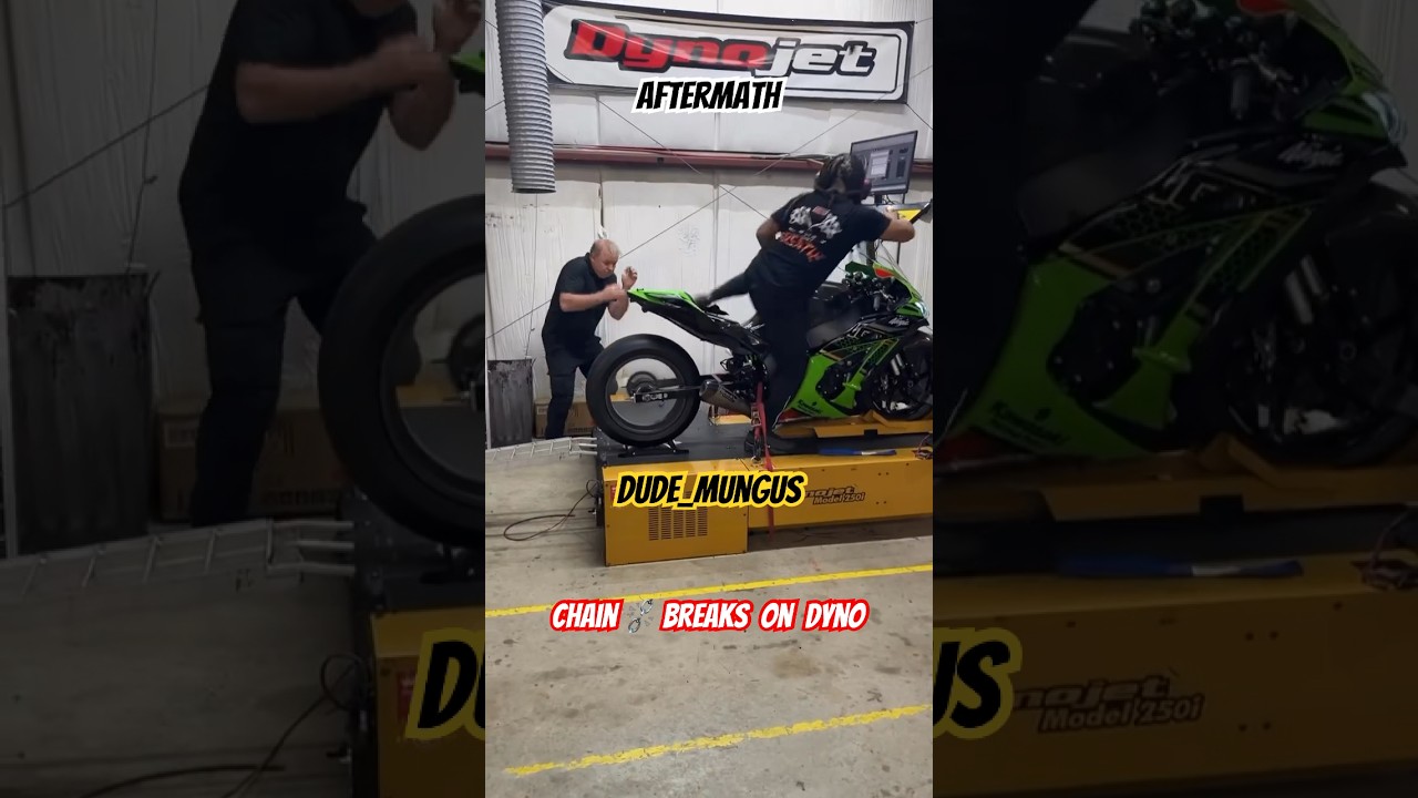Цепь мотоцикла рвётся на динамометре | Опасность ⚠️