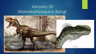 Age of Dinosaurs Calendar: January