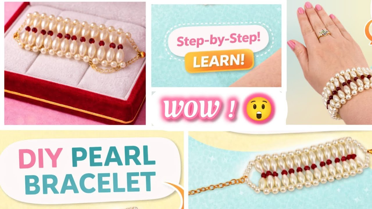DIY Pearl Brecelet For Girls | Beaded Bracelet 😍| Easy Handmade Pearl Brecelet| Bracelet Tutorial|