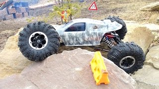 RC ADVENTURES - HUGE Backyard Rock Course - Tips & Tricks Challenge - Axial XR10 - PT2