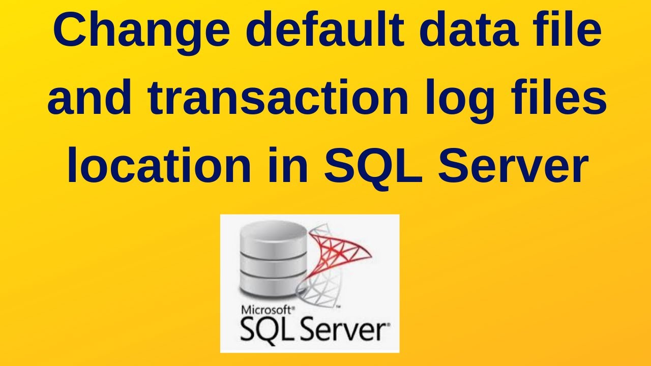 SQL Server – Changing Default Database Location for Server Sql Server – Changing Default Database Location For Server